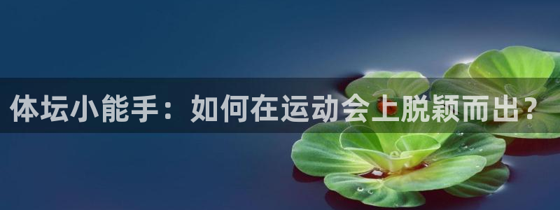 米兰体育app下载：体坛小能手：如何在运动会上脱颖而出？